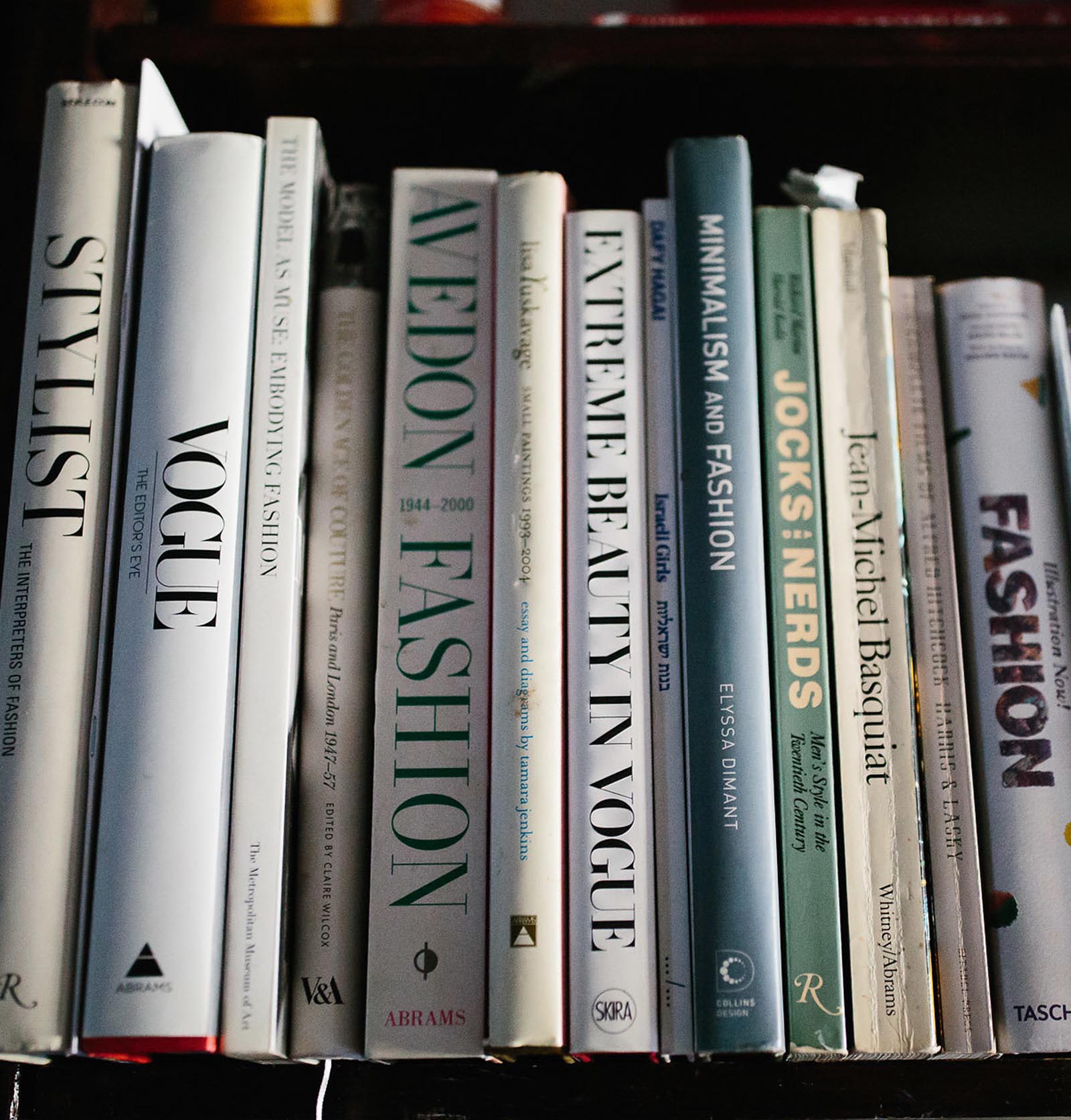 Photo of a group of books about fashion.