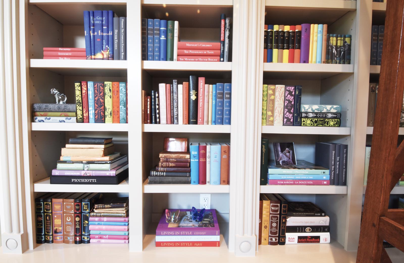 Photo of a group of styled shelves.