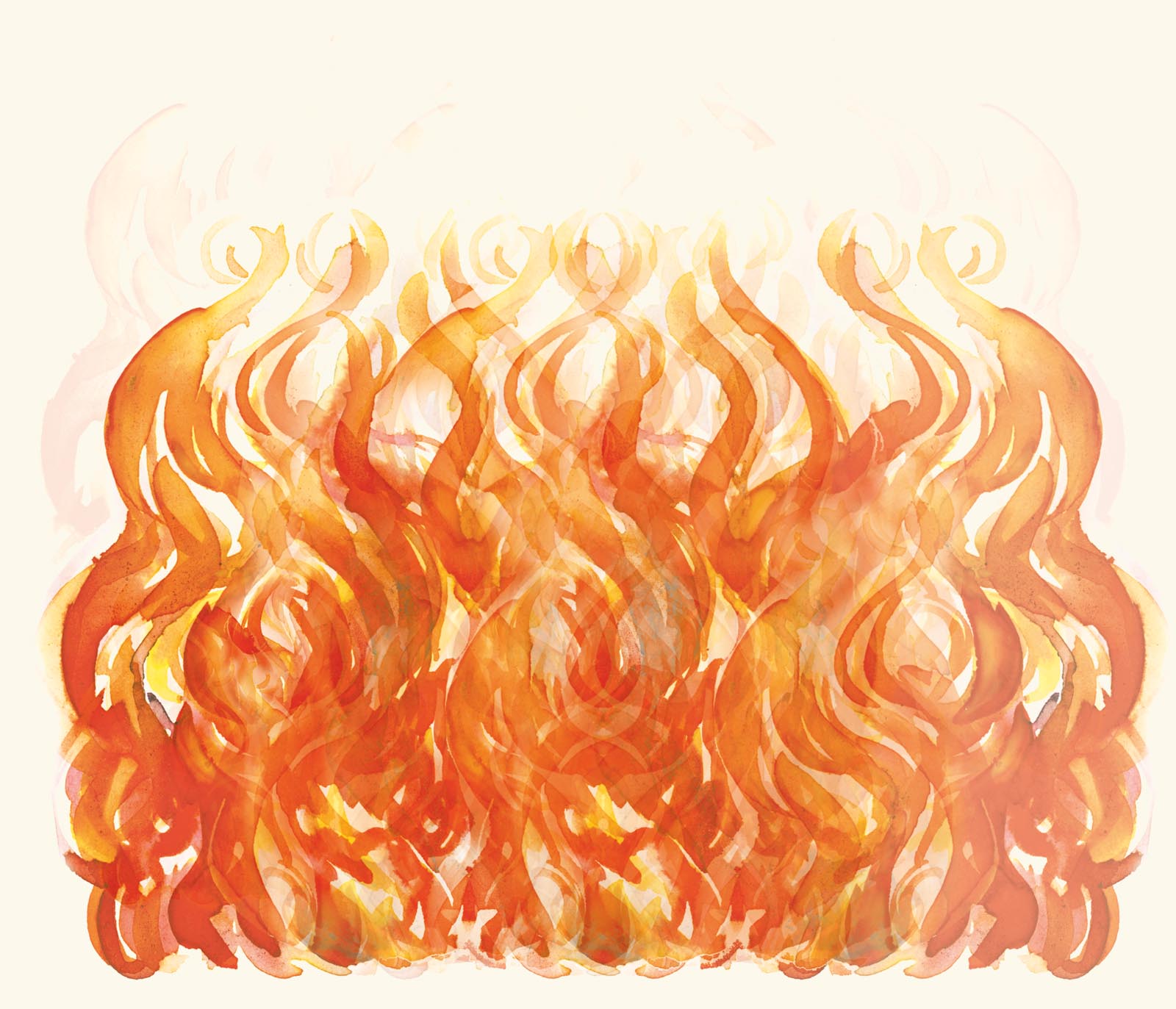 Illustration of flames.