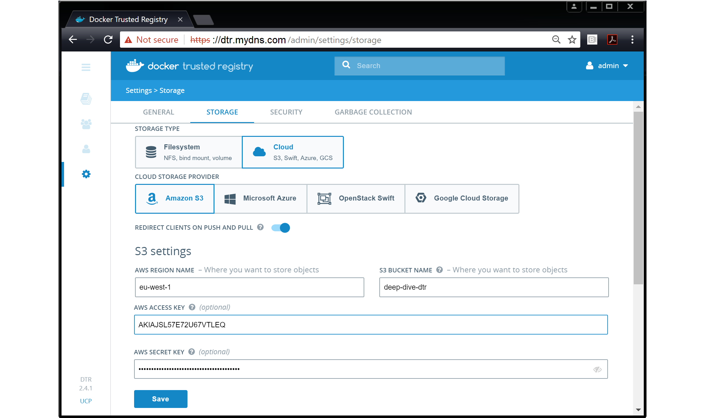 Figure 16.12 DTR Shared Storage configuration for AWS