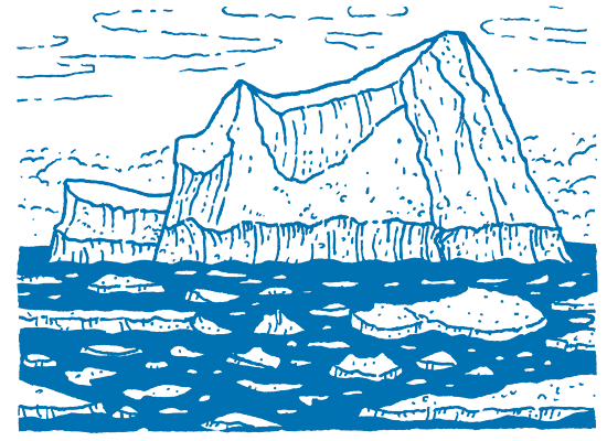 Illustration of an iceberg.