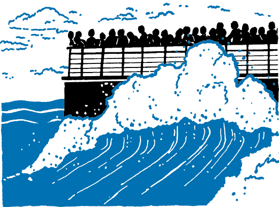 Illustration of tidal bore.