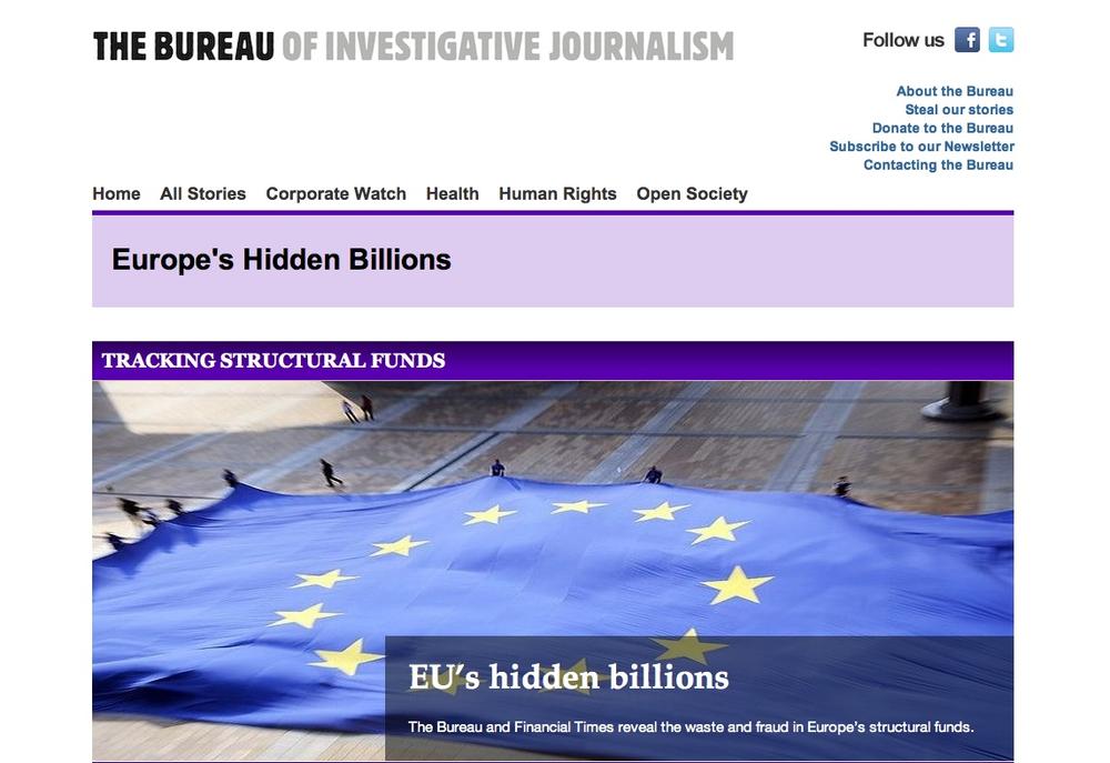 EU Structural Funds investigation (Financial Times and The Bureau of Investigative Journalism)