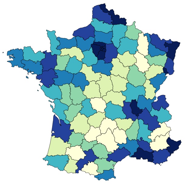 Choropleth map (Gregor Aisch)