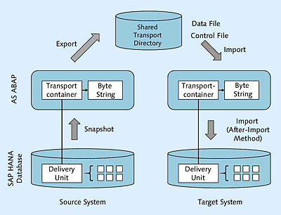 How the SAP HANA Transport Container Works