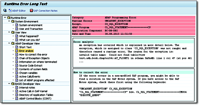 Error Text in the Database