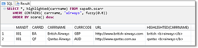 Highlighting the Found Location Using the HIGHLIGHTED() Function