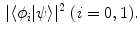 $$\begin{aligned} |\langle \phi _i | \psi \rangle |^2 \ (i=0,1). \end{aligned}$$