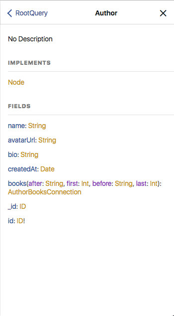 GraphiQL Author Type