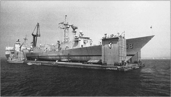 The Roberts was carried from Dubai to Newport, Rhode Island, aboard the semi-submersible heavy-lift ship Mighty Servant 2.