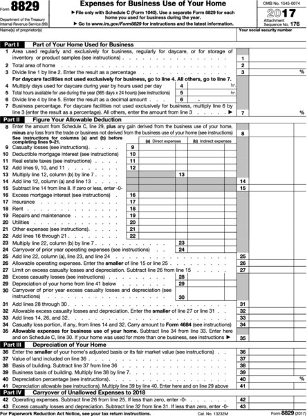 Sheet shows expenses for business use of home having part of your home used for business, figure your allowable deduction, depreciation of your home, and carryover unallowed expenses during 2018.