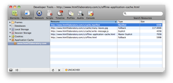 Viewing what is stored in Chrome’s Application Cache