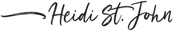 Heidi's signature in a handwriting font