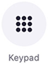 Image of the keypad icon that helps to dial a number to make a call.