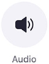 Image of the audio icon that appears as a Speaker that helps to change the audio settings or the volume of your computer’s speaker or microphone.