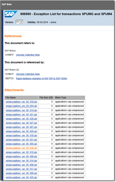 Multiple Versions of Exception Tables