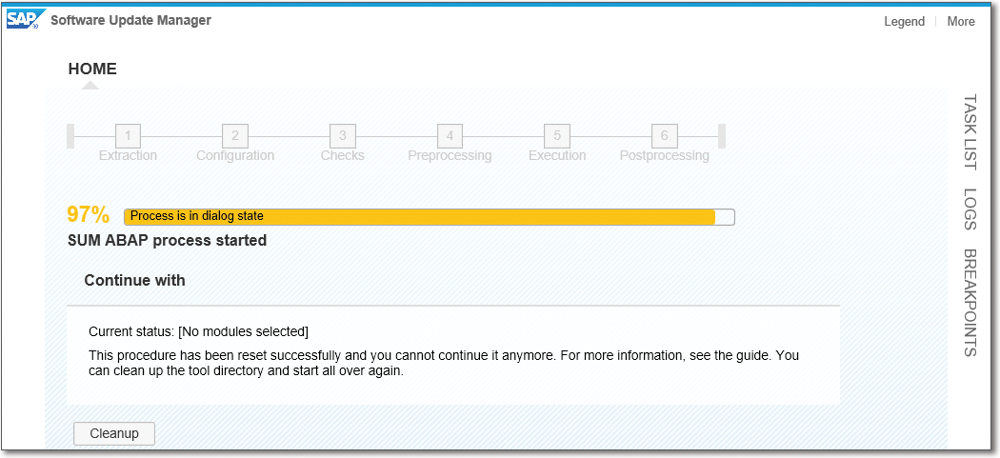 Final Confirmation That the Reset Process Is Completed