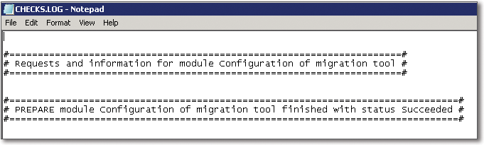 Validating That the CHECKS.LOG Is Free from Error