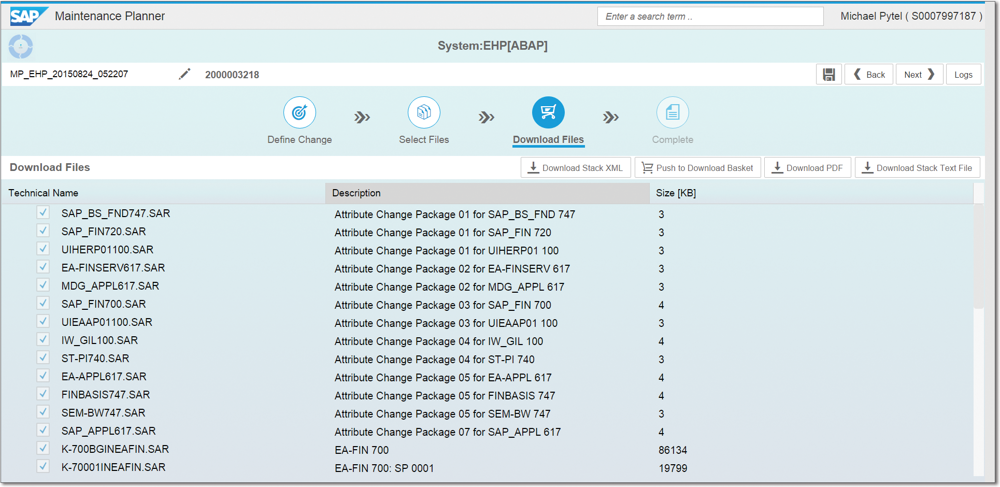 SAP S/4HANA Finance Objects Placed in Your Download Basket