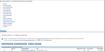 SAP Host Agent Download from the SAP Software Distribution Center
