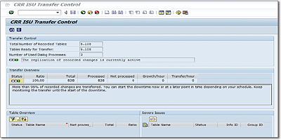 Example Output from Transaction CRR_CONTROL