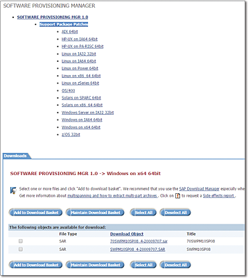 Downloading the Most Recent Version of SWPM<release>.SAR