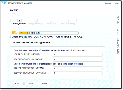 Entering the Number of Processes to Be Used during the Table Comparison