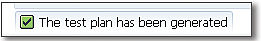 Test Plan Generation Confirmation Message