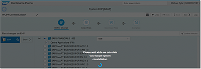 Confirming the Selection Defines the Target Stack to Download