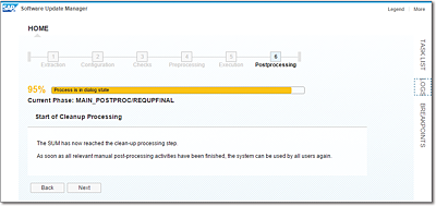 Software Update Manager Cleaning Up the File System Used during the Install