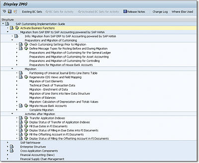 Verification from the IMG That SAP S/4HANA Finance Is Installed