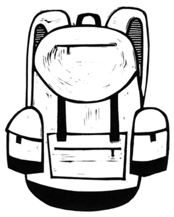 An illustration of a back pack