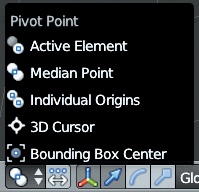 Choosing different pivot points for the 3D manipulator widget