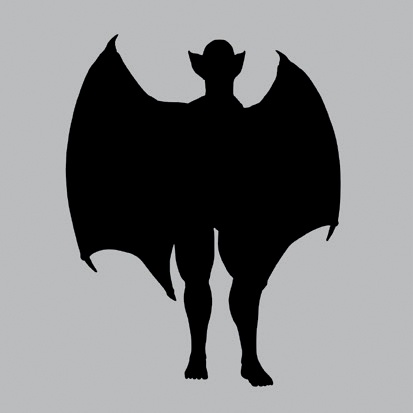 Silhouette of the Bat Creature