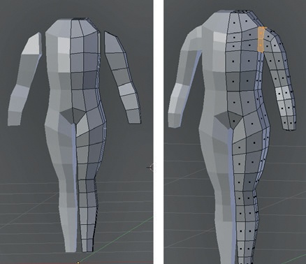 Adding a loop of faces around the shoulder. This loop made it easy to reposition the arm in different poses without deforming the chest.