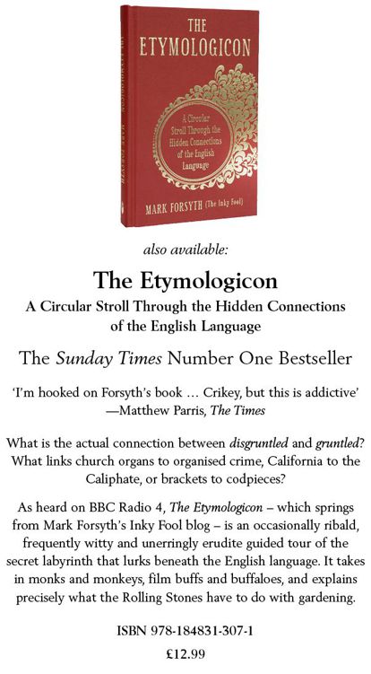 Advert for The Etymologicon