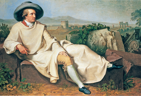 Johann Heinrich Wilhelm Tischbein (1751-1829), Goethe in campagna (1786-87). Francoforte, Staedelsches Kunstinstitut