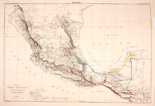 Map of TOLTEC MIGRATIONS.