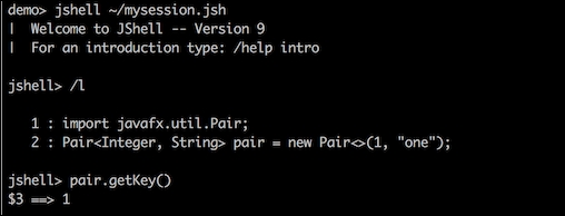 JShell Commands