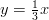 y = \frac{1}{3} x