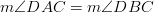 m \angle DAC = m \angle DBC