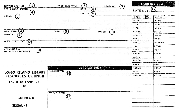 Instructions for Completing Serial Request