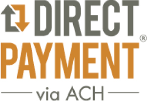 Illustration of the words “Direct Payment via ACH.”