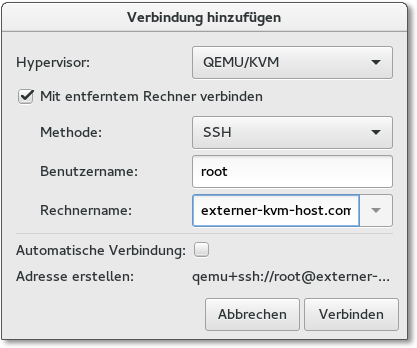 Verbindungsaufbau via SSH