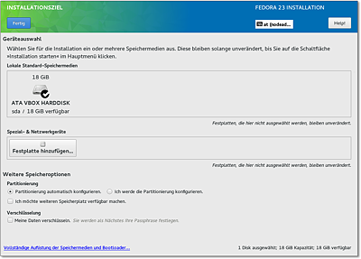 Auswahl des
  Partitionierungsverfahrens