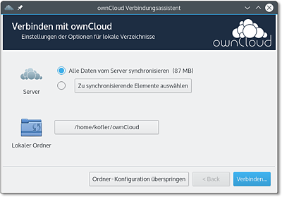 ownCloud-Linux-Client
  einrichten