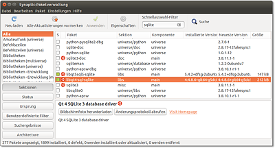 Paketverwaltung mit
 Synaptic