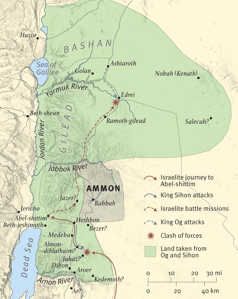 Israel Defeats Og and Sihon