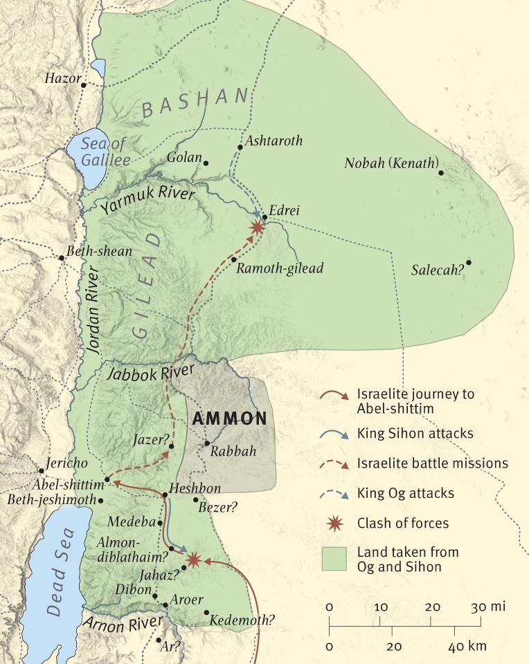 Israel Defeats Og and Sihon