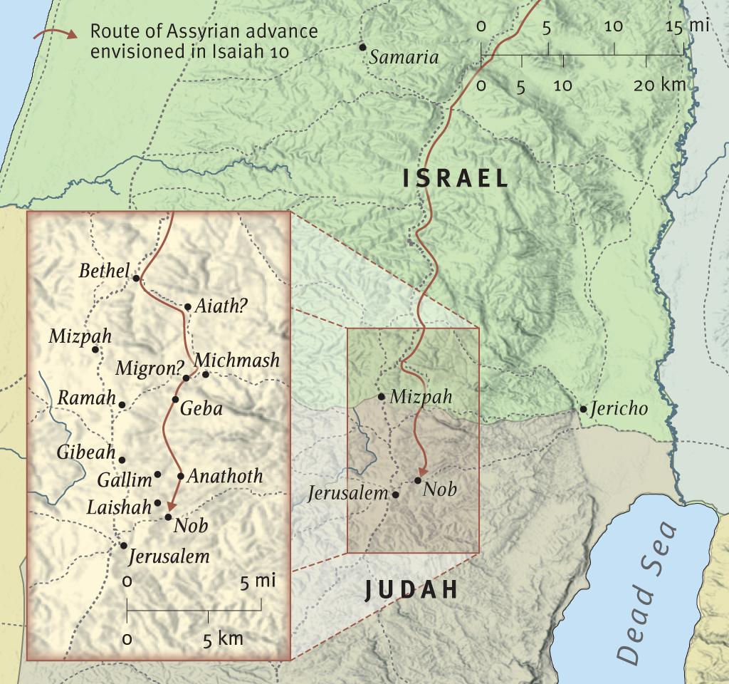 Assyria Advances toward Jerusalem